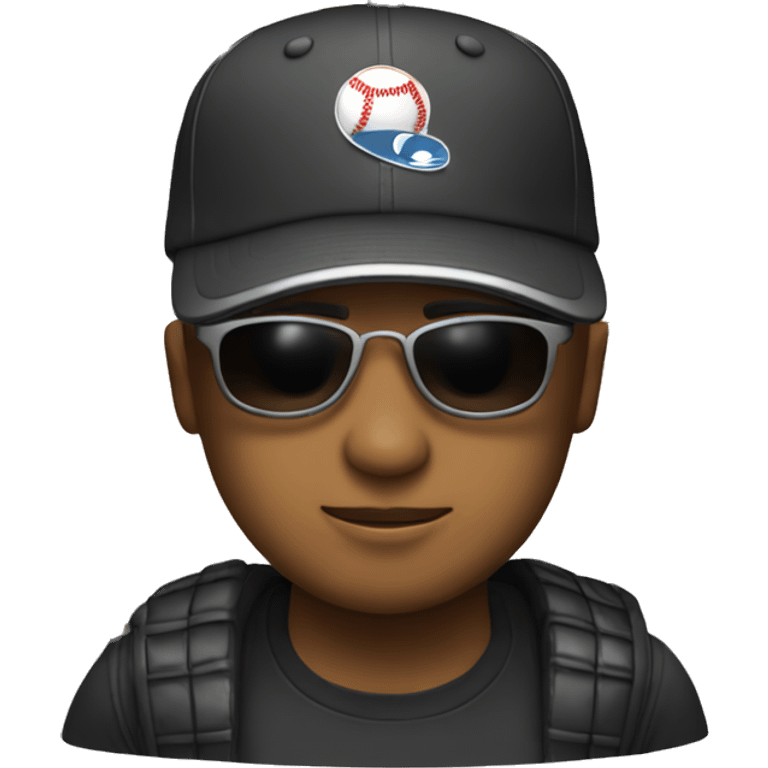 Eat wearing sunglasses with a baseball cap emoji