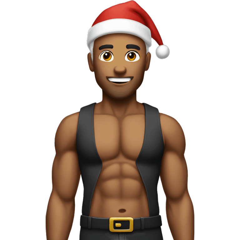 Santa Claus with abs  emoji