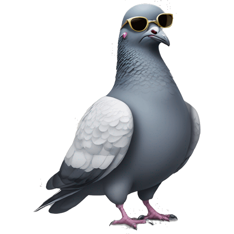 Cool pigeon with sunglasses emoji