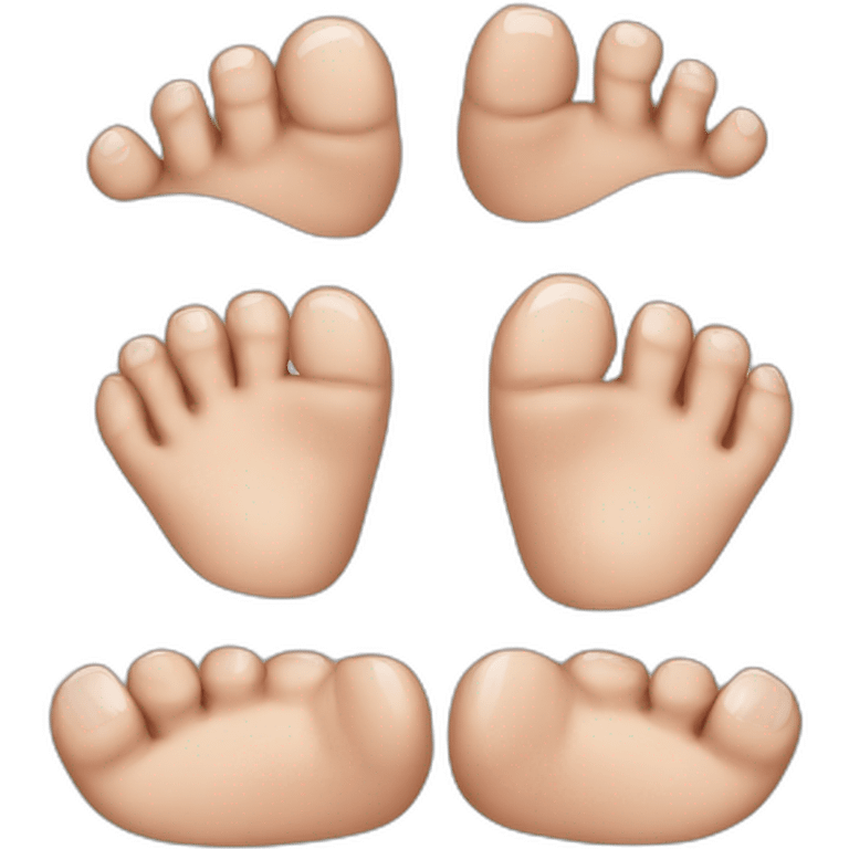 realistic wrinkly human feet toenails emoji