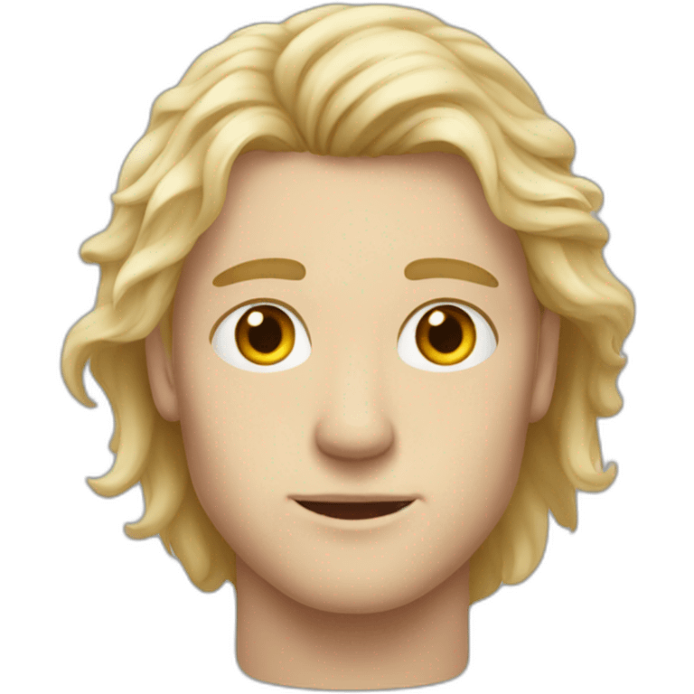 Blonde long haired man with heterochromia emoji