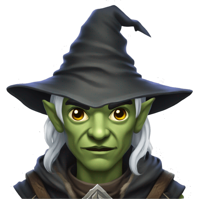 half-orc male wizard necromancer emoji