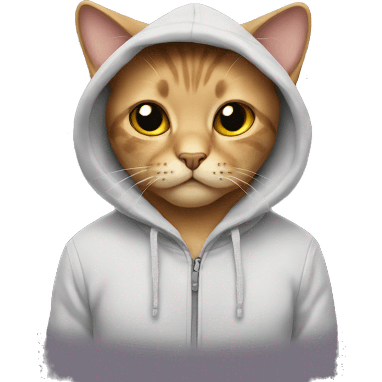 cat wearing a hoodie emoji