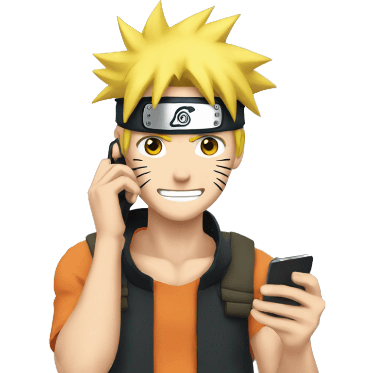 naruto man on a phone emoji