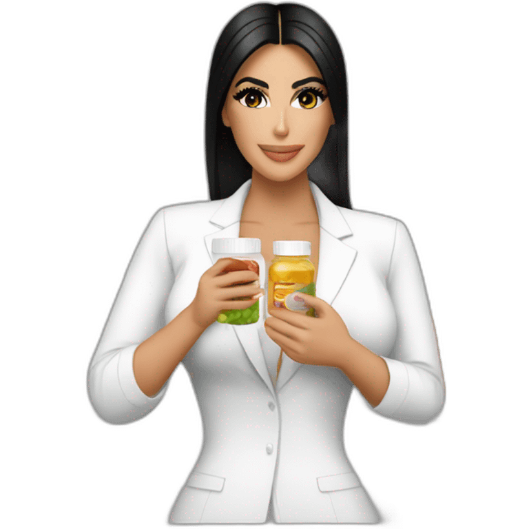 Kim Kardashian taking supplements emoji