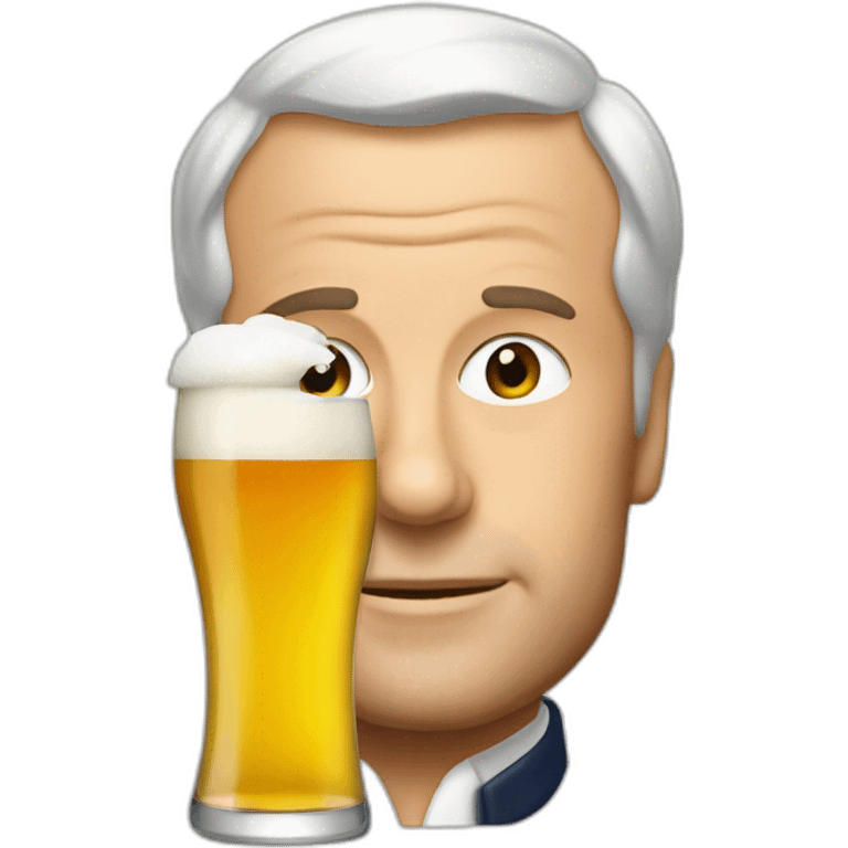 Macron beer emoji