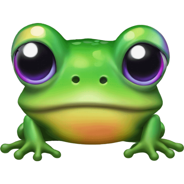 Rainbow frog emoji