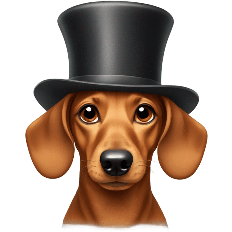 Dachshund with Hat emoji