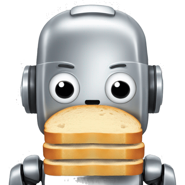 robot idiot sandwich (i.e. a robot face holding two slices of bread to its ears) emoji