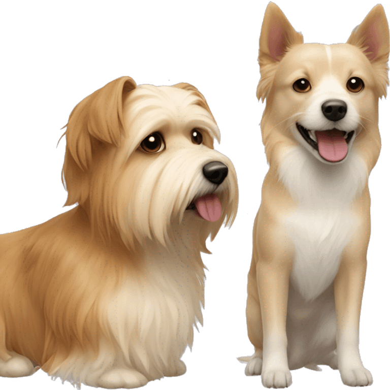 havanese dog and carolina dog  emoji