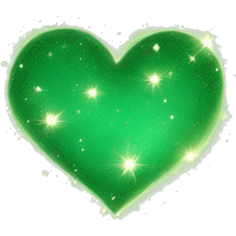 sage green heart with sparkles emoji