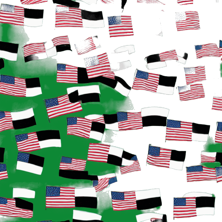 Flag with black green emoji