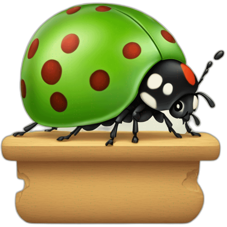 Coccinelle sur étagères emoji