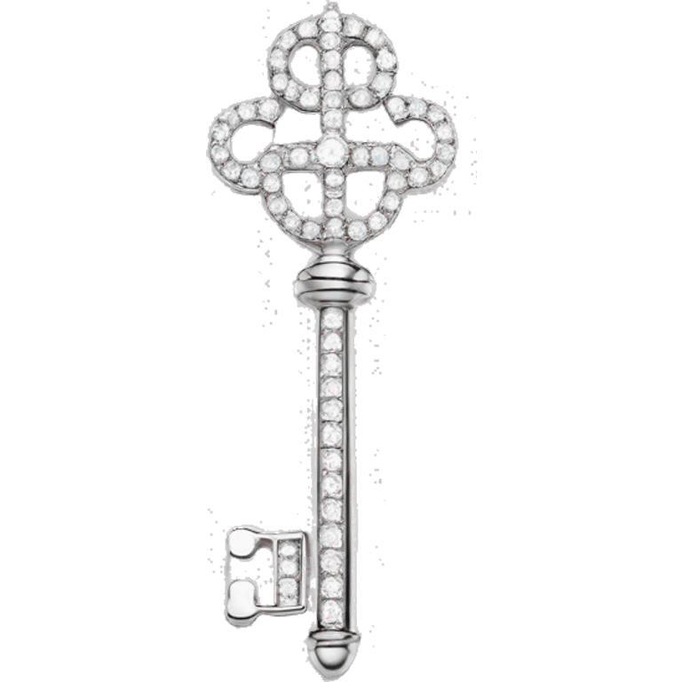 Tiffany silver full diamond victoria key emoji