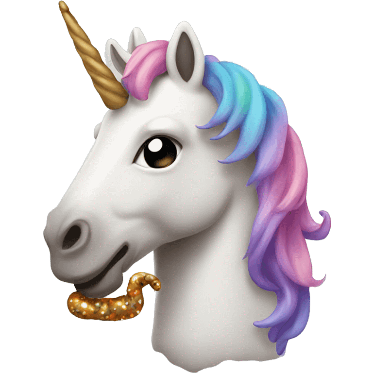 Unicorn with poop emoji