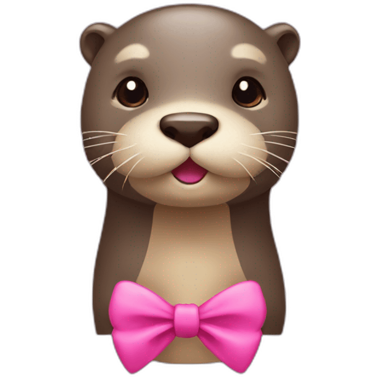 Otter with pink bow  emoji