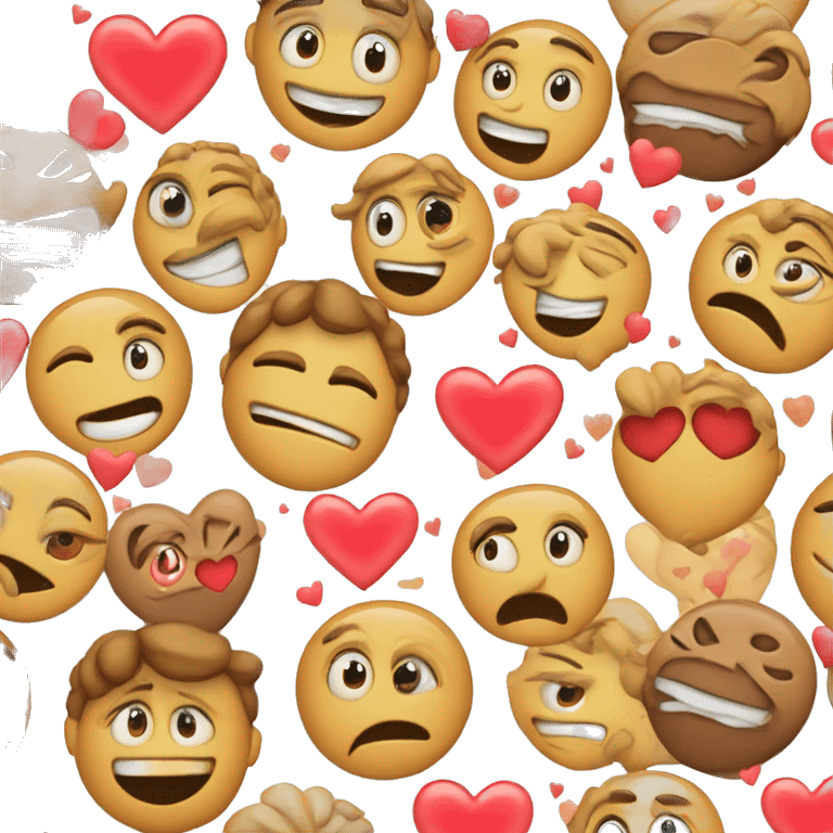 Emoji so surrounded with hearts that you can't even see  the emoji just hears emoji