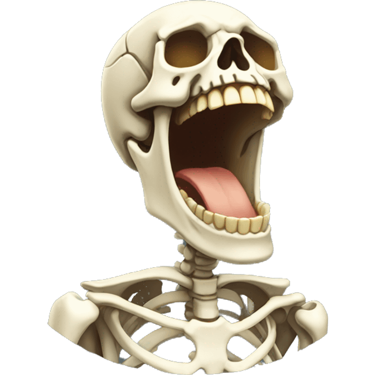 Skeleton yawning  emoji