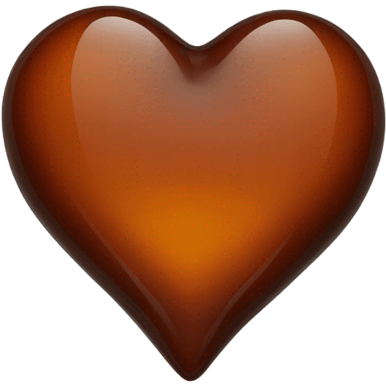 Burnt sienna glass heart emoji