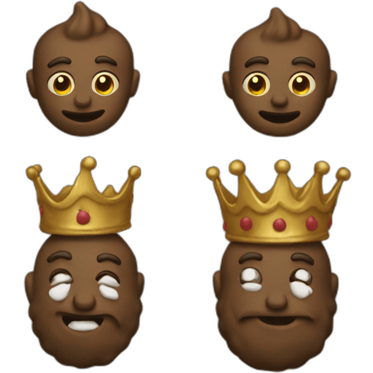 Poop king emoji