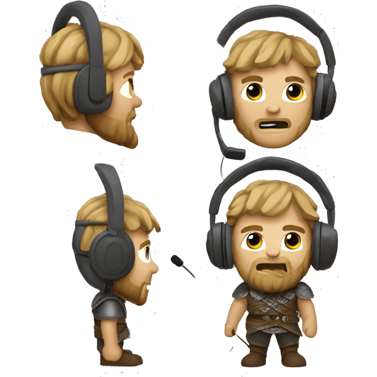 wikinger with headset on and mic emoji