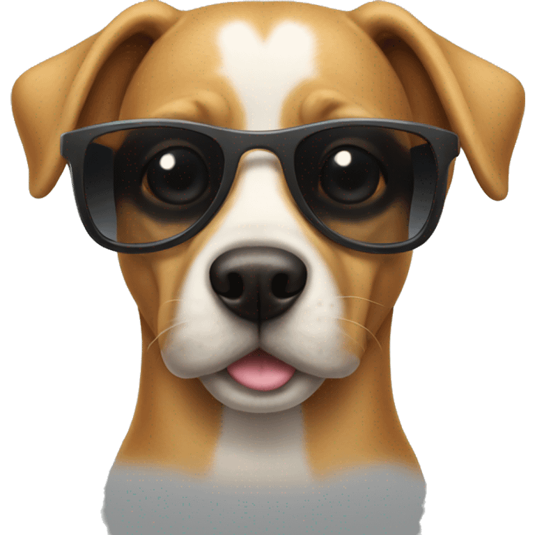 Dog wearing sunglasses  emoji