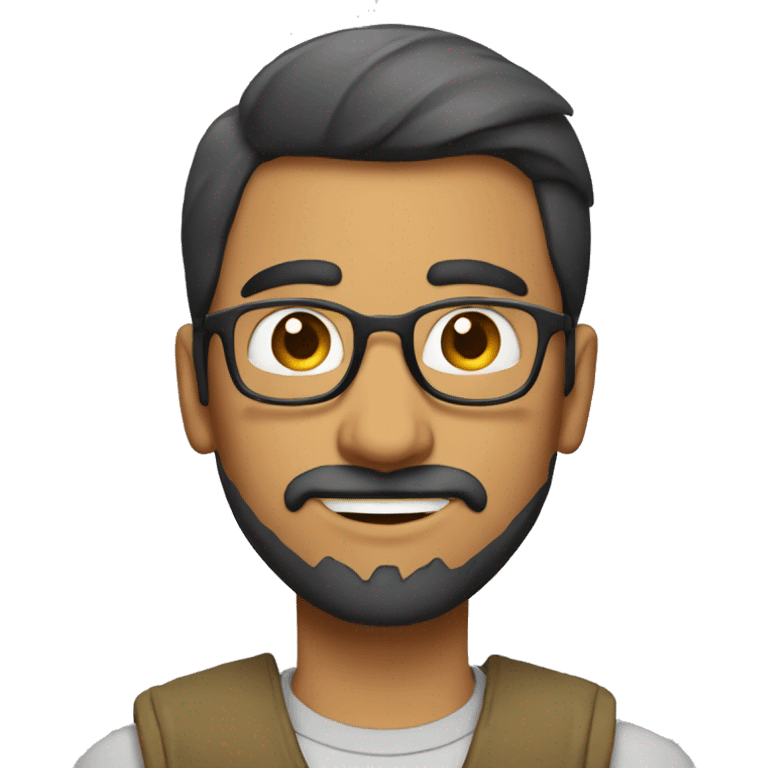 fair tall lanky nerdy indian dude with a sparse goatee emoji