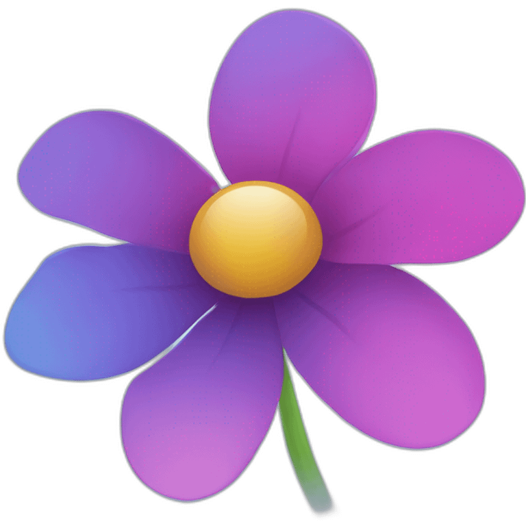 Flower with an blue gradient emoji