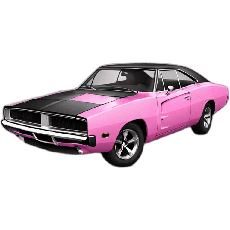 dodge-charger-pink black 4 door emoji