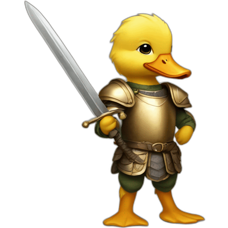 duckling,sword-armor emoji