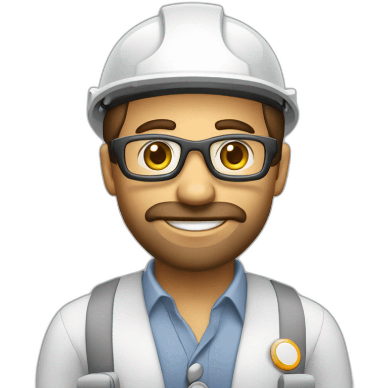 Enterprise architect man working in oil and gas company  emoji