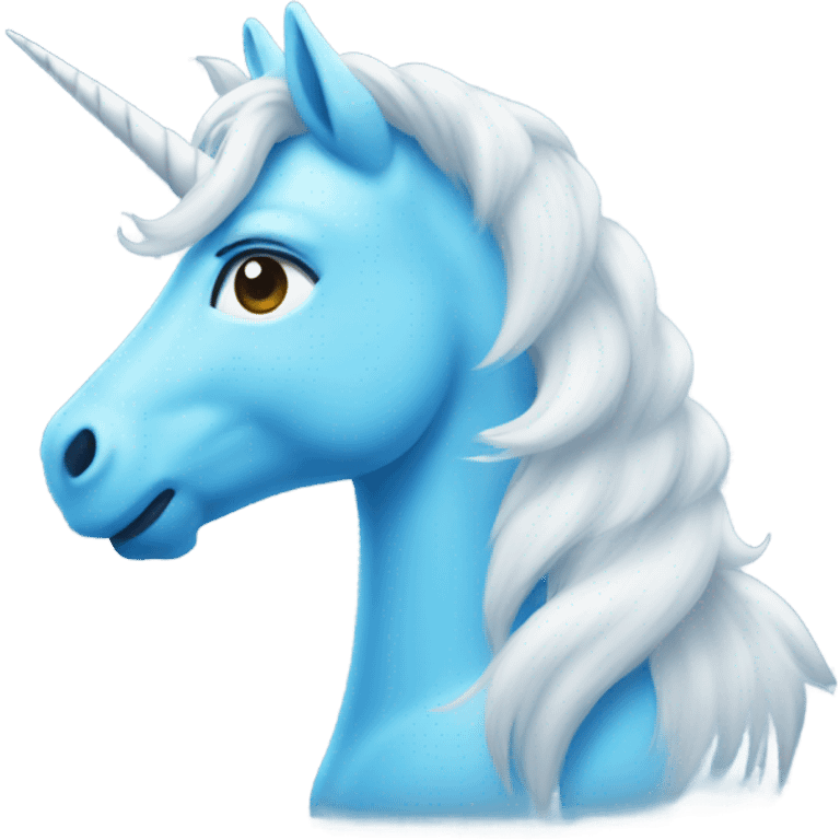 sky blue unicorn  emoji