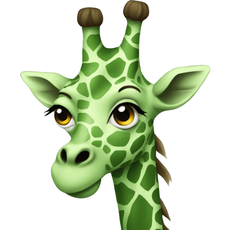 Green giraffe  emoji