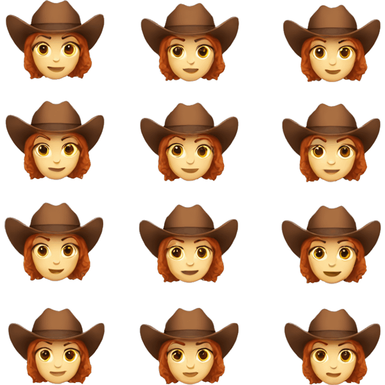 Redhead cowgirl emoji