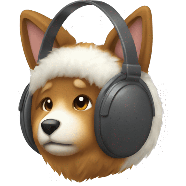 Furry earmuff emoji