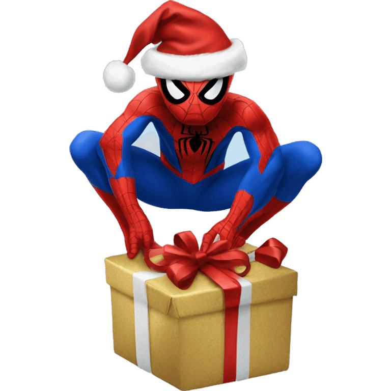 Spiderman Christmas emoji