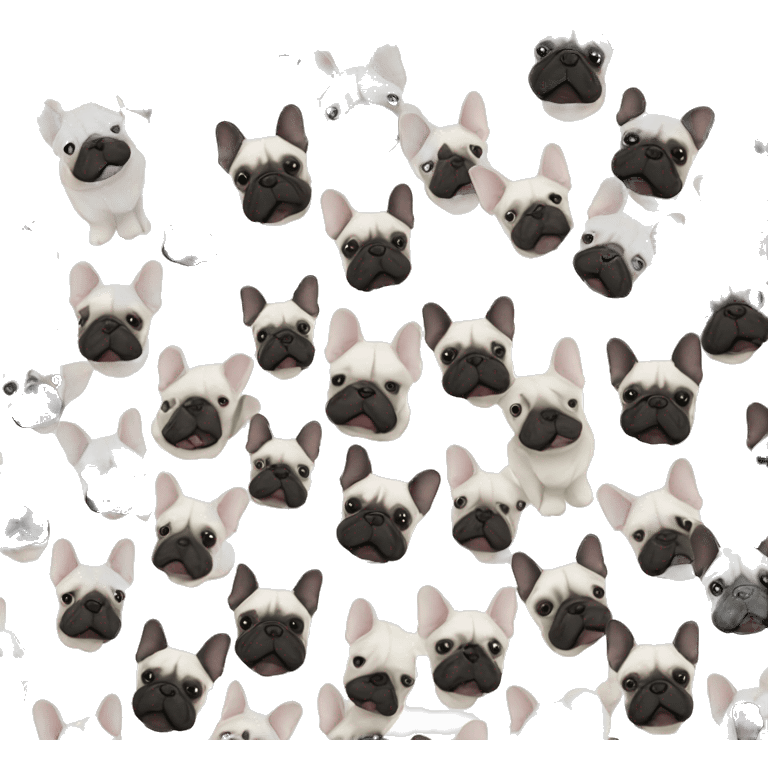 french bulldog white and black emoji