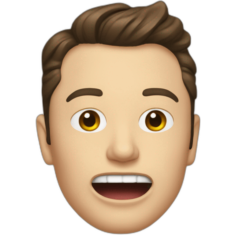 elon musk opne mouth emoji