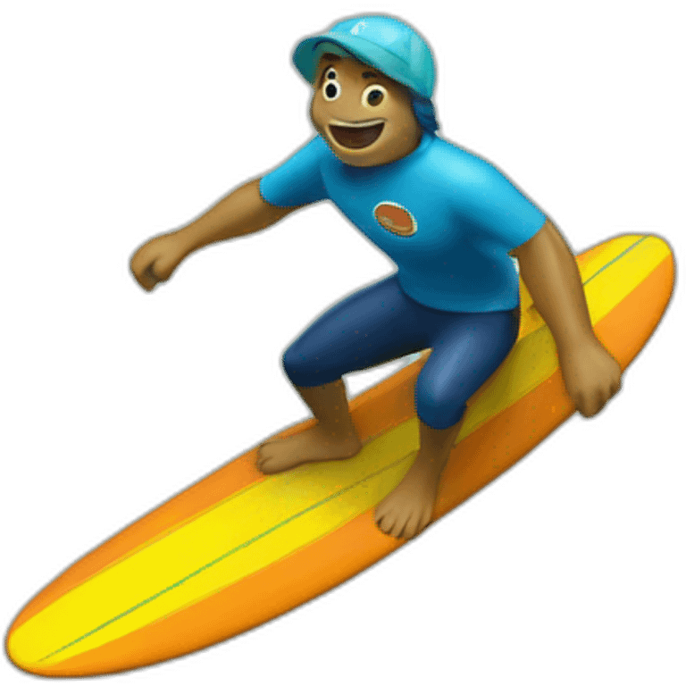 Un coala surf emoji