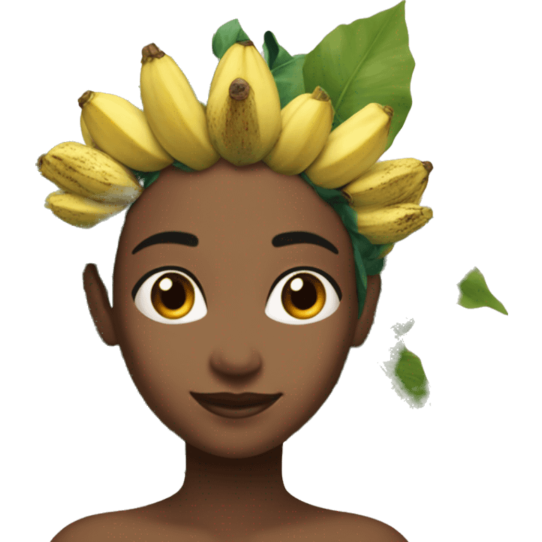 generate a mulato fairy who circles the water with a banana flower-crown emoji