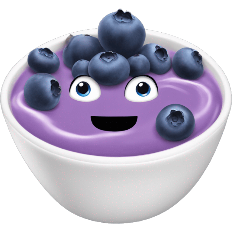 Blueberry yogurt bowl emoji