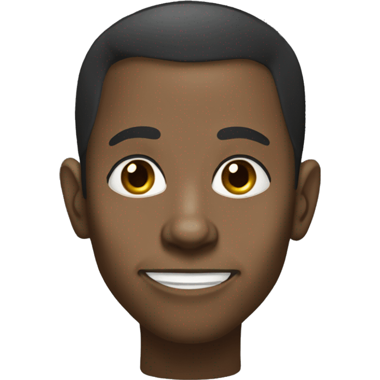 Somali goblin brown dark skin tone crooked nose with dark hair receding corners and a stubble beard  emoji