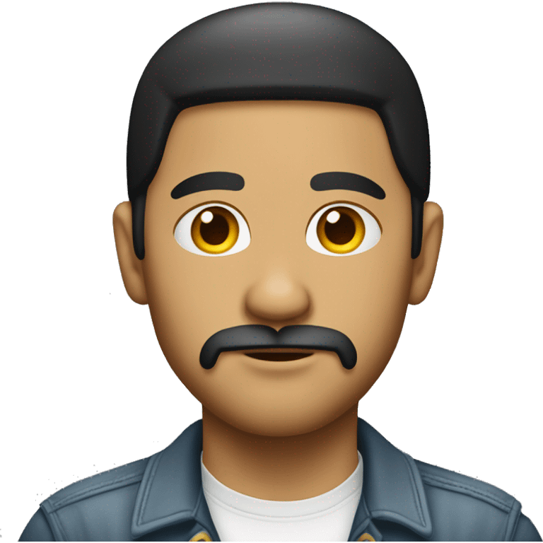 Cholo with no hat but small mustache and thin beard  emoji