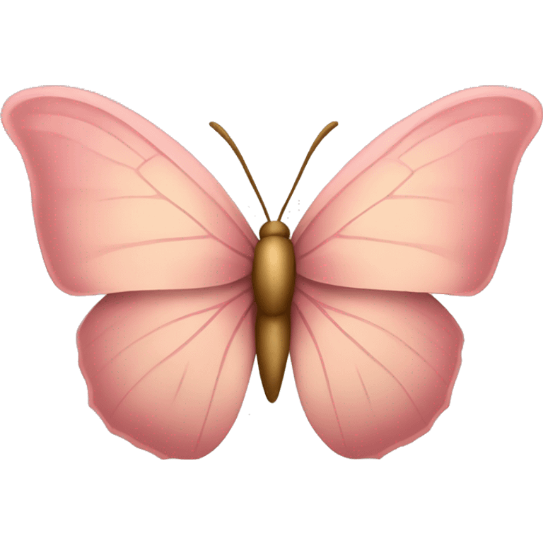 Borboleta rose, bege, dourada emoji