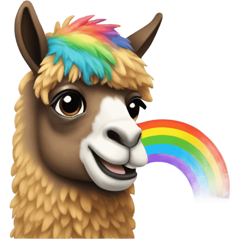 Rainbow llama  emoji