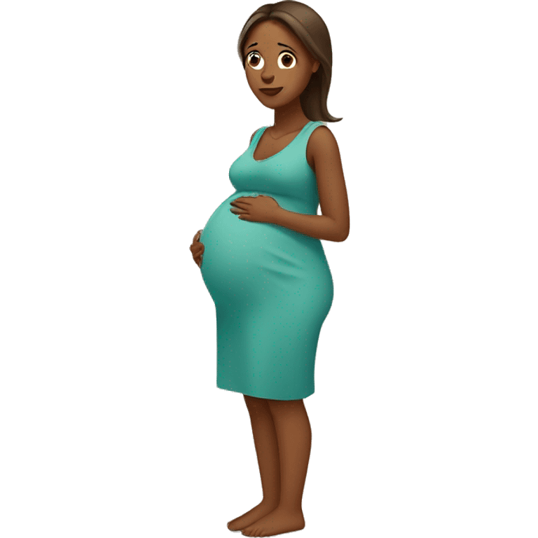 Brown pregnant woman  emoji