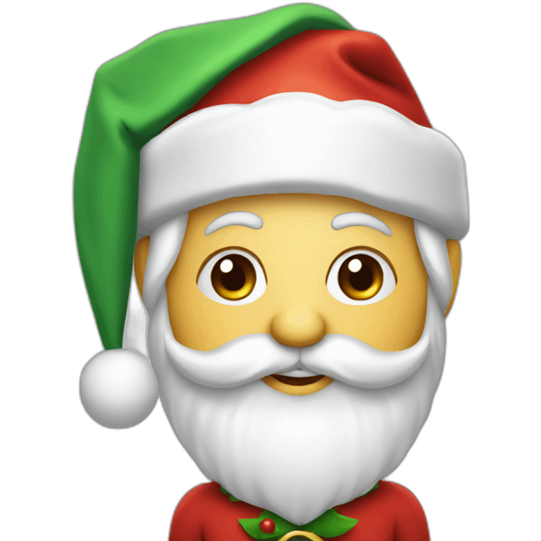 Santa Claus and elf face emoji