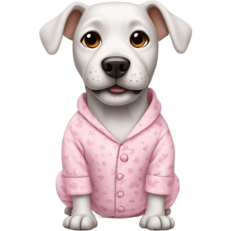 Dog wearing pajamas emoji