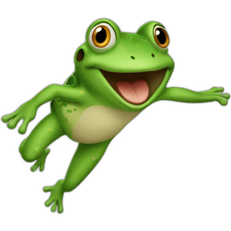 mr frog jumping emoji