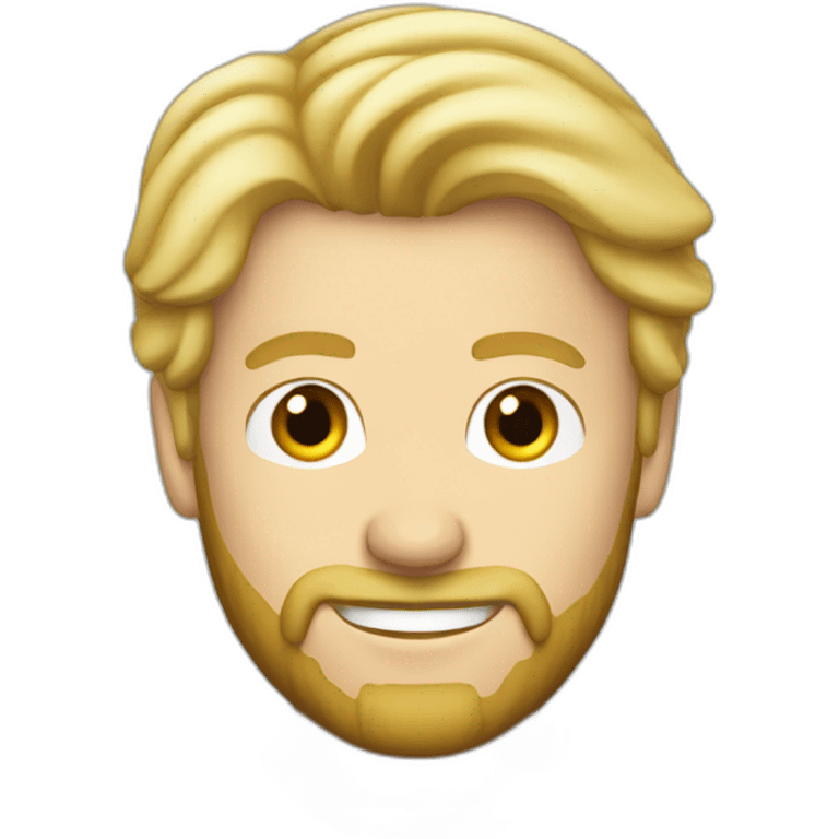 Blond Guy with a beard in a Porsche emoji